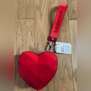 Lululemon NWT Oxford Red Heart Wristlet